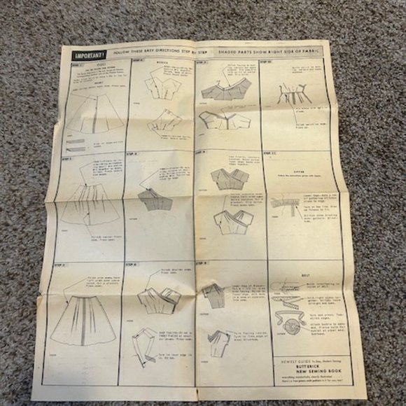 Vintage Sewing Patterns- Butterick & Vogue dresses- Lot of 2 - Picture 6 of 10